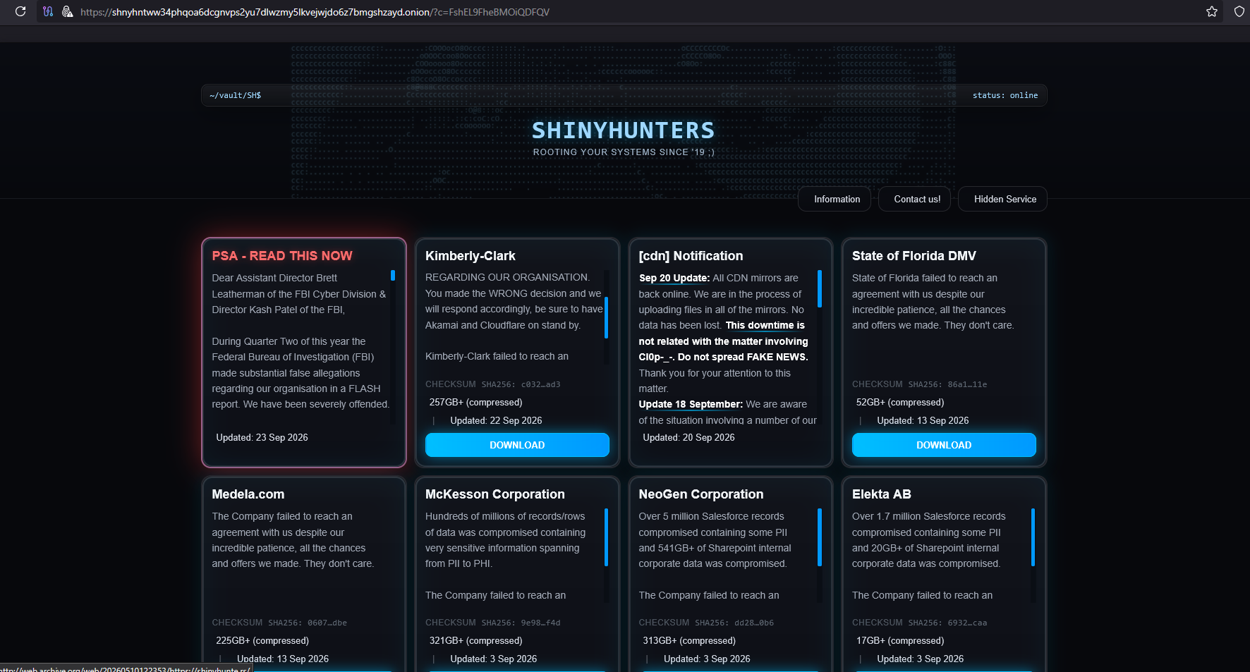 ShinyHunters diz ter invadido o FBI e exige retratação de alerta oficial